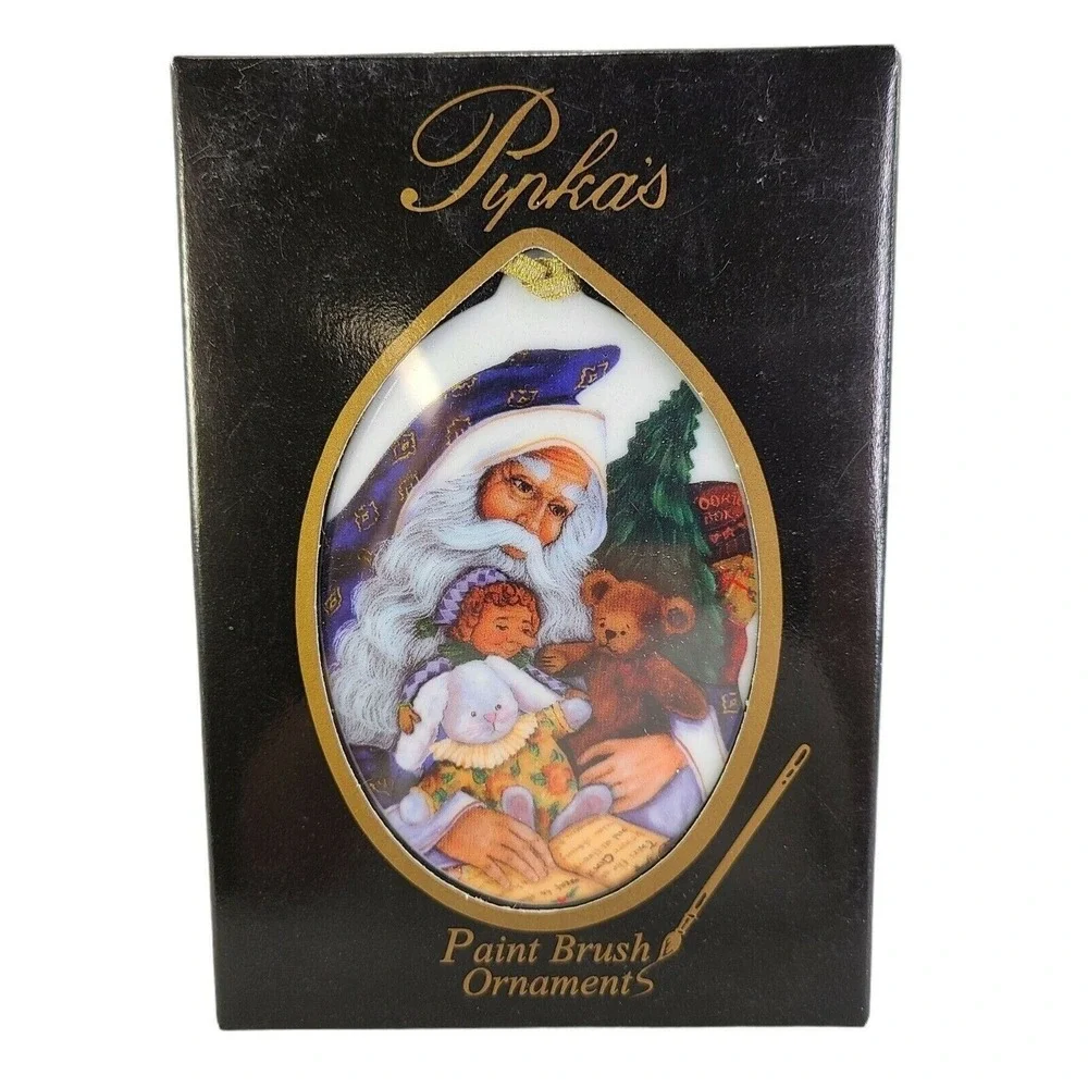 Pipkas Christmas Ornament Storytime Santa Claus Design‎ 40008 With Box Vintage